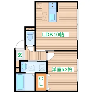 station front 連坊【1階】の間取り