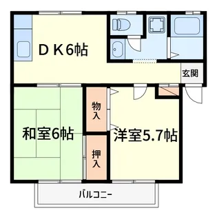 ルミエールタバタ【1階】の間取り