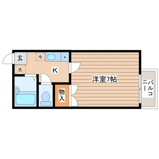 ビューパレス長町【2階】の間取り