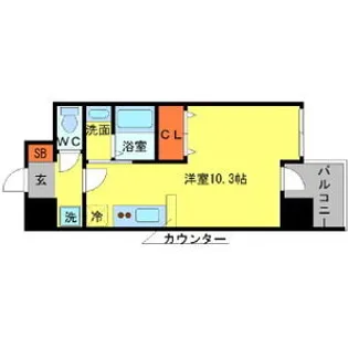 エグゼリエみなと通り【2階】の間取り