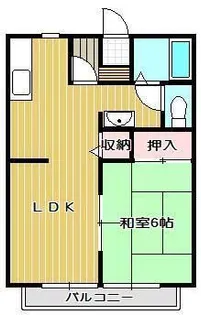 上吉田コロジータウンA・B棟【2階】の間取り