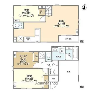 東京都杉並区阿佐谷北3【一戸建】の間取り