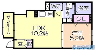 ウメミツハウス2【1階】の間取り