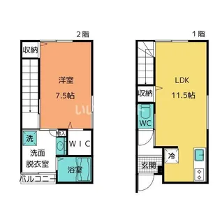 ルミエール・ミキ A・Bの間取り