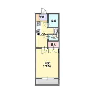 コーポ花輪A棟【1階】の間取り