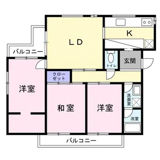 レジデンス六ッ川【2階】の間取り