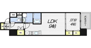 大阪府大阪市北区長柄西2【マンション】の間取り