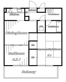 コスモ千葉中央マンション【10階】の間取り
