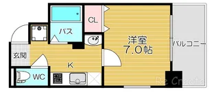 大阪府大阪市天王寺区六万体町【マンション】の間取り