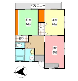ハイツ池ノ上【1階】の間取り