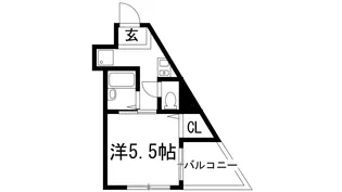 リヴェ花屋敷【3階】の間取り