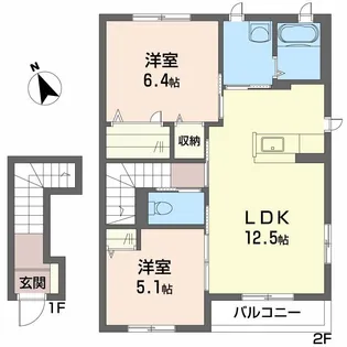 シャーメゾンエーデルハイム D棟【2階】の間取り
