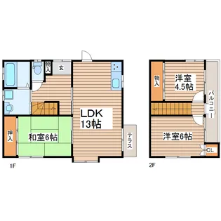 宮城県仙台市太白区恵和町【一戸建】の間取り