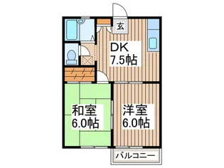 ベルティ-ヌ壱番館【1階】の間取り