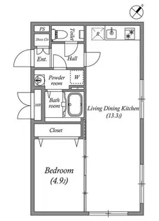 LEGALAND都立大学II【3階】の間取り
