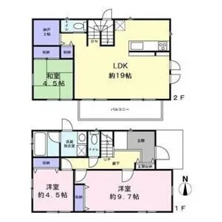神奈川県茅ヶ崎市浜須賀【一戸建】の間取り