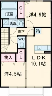 チェリーウェル【2階】の間取り
