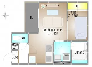 REGALEST 下伊福本町IV【3階】の間取り