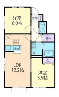 (仮称)双葉郡楢葉町テラスハウス B【1階】の間取り