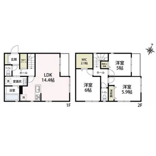 神奈川県藤沢市高倉【一戸建】の間取り