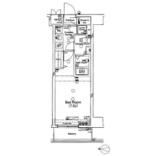 CYNTHIA FOURーD SANGENJAYA【6階】の間取り