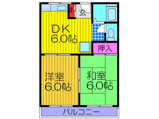 紀之国ハイツ【2階】の間取り