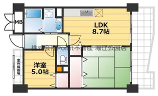 大阪府大阪市浪速区塩草3【マンション】の間取り