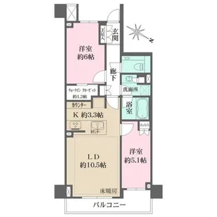 東京都目黒区上目黒3【マンション】の間取り