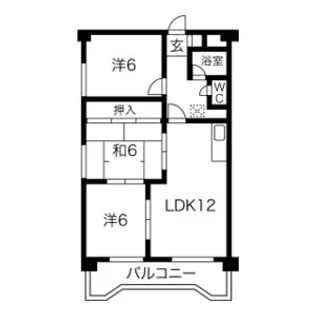 宏友ハイツ【2階】の間取り