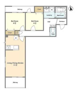 ワールドレジデンス【2階】の間取り