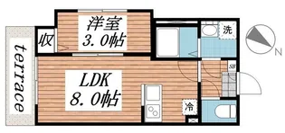 カーサリッツ八千代台【1階】の間取り
