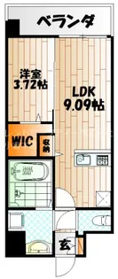 SOLUNA旦過マーケットプレイス【14階】の間取り