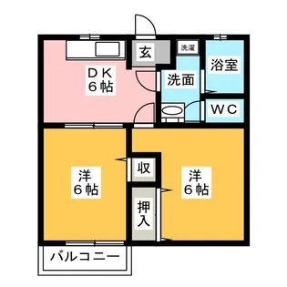 エステートY A【2階】の間取り