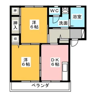 メゾンジュネス A【1階】の間取り