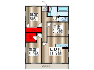 リブリ・プルミエール雅【2階】の間取り