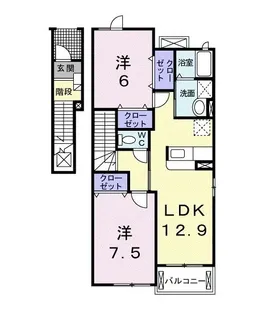 ソル・フレッサC【2階】の間取り