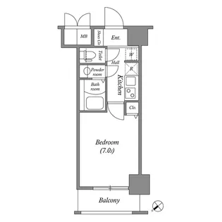 CREST TAPP 神戸湊町 NOIR【1階】の間取り