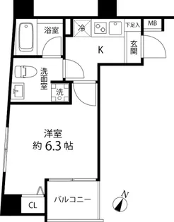 マーレ横浜白金【7階】の間取り