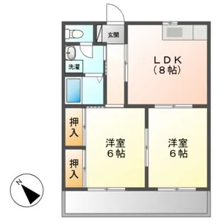 ティアラII【1階】の間取り