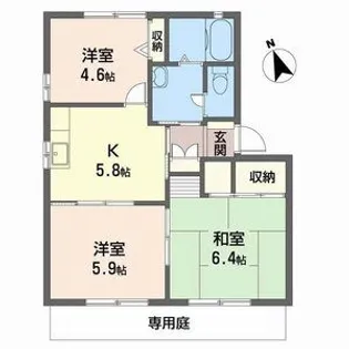 グリーンヒル今宿A【1階】の間取り