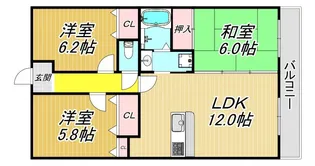 エンゼルハイツ東塚口【9階】の間取り