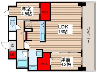 LUXENE+PAWS南行徳【10階】の間取り