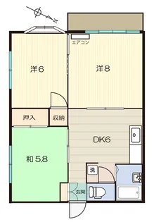 パレス船原【2階】の間取り