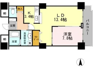 品川シーサイドビュータワー II【4階】の間取り