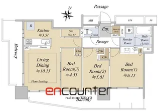 シティタワーズ板橋大山ノースタワー【11階】の間取り