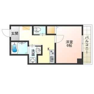 エストゥルースプラス大阪福島【8階】の間取り