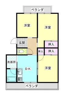 グリーンハイツ【3階】の間取り