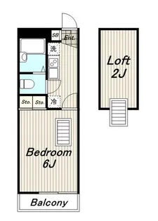 レオパレスコートアベV (31194)【2階】の間取り