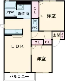シャーメゾン A【2階】の間取り