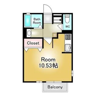 パラディーゾB【1階】の間取り